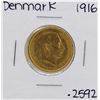 Image 1 : 1916 Denmark Christian IX 20 Kroner Gold Coin