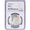 Image 1 : 1885-S $1 Morgan Silver Dollar Coin NGC MS62