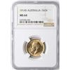 Image 1 : 1914S Australia Sovereign Gold Coin NGC MS64