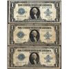 Image 1 : Lot of (3) 1923 $1 Silver Certificate Notes