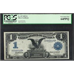 1899 $1 Black Eagle Silver Certificate Note Fr.227 PCGS Very Choice New 64PPQ