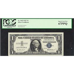 1957 $1 Silver Certificate Note PCGS Superb Gem New 67PPQ