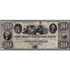 Image 1 : 1800's $20 Piscataqua Exchange Bank Obsolete Note