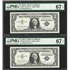 Image 1 : Lot of (2) Consecutive 1957A $1 Silver Certificate Notes PMG Superb Gem Unc 67EP