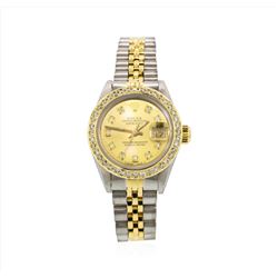 Rolex 18KT Two Tone Gold Datejust Ladies Wristwatch