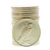 Image 2 : Roll of (20) Brilliant Uncirculated 1922 $1 Peace Silver Dollar Coins