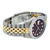 Image 8 : Rolex Men's Two Tone 14K Maroon Diamond 36MM Datejust Wristwatch