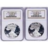Image 1 : Lot of 1989-S & 1990-S $1 American Silver Eagle Proof Coins NGC PF69 Ultra Cameo