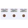 Image 1 : Lot of (3) 2009 Bicentennial Lincoln Cent Coins PCGS MS66RD First Day of Issue