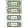 Image 2 : Lot of (4) Fancy Serial Number Notes