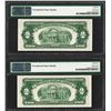 Image 2 : Lot of (2) 1953B $2 Legal Tender Notes Fr.1511 PMG Gem Uncirculated 65EPQ