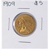 Image 1 : 1909 $5 Indian Head Half Eagle Gold Coin