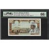 Image 1 : 1969 Banque du Maroc Morocco 5 Dirhams Note Pick# 53f PMG Gem Uncirculated 66EPQ