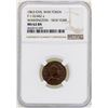 Image 1 : 1863 Civil War Token Washington - New York NGC MS62BN