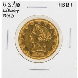 1881 $10 Liberty Head Eagle Gold Coin