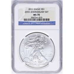 2011 $1 American Silver Eagle Coin NGC MS70