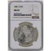 Image 1 : 1881-S $1 Morgan Silver Dollar Coin NGC MS65