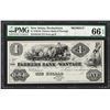 Image 1 : 1849-65 $2 Farmers Bank of Wantage Reprint Obsolete Note PMG Gem Uncirculated 66