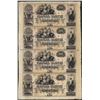 Image 1 : Uncut Sheet of 1800's $20 Canal Bank Obsolete Notes