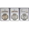 Image 1 : Lot of 1922-1924 $1 Peace Silver Dollar Coins NGC MS63