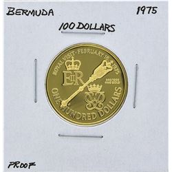 1975 Bermuda $100 Gold Proof Coin