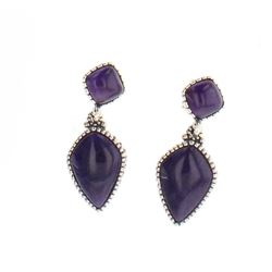 Vintage Sugilite Post Earrings