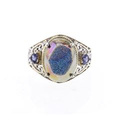 Sterling Silver Vintage Druzy Ring