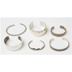 Vintage Plain & Twist Bracelet Lot of Six