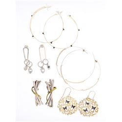 Vintage Sterling Silver Earrings Lot of Five