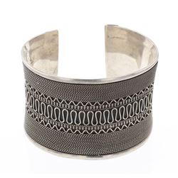 Vintage Wide Silver Cuff Bracelet