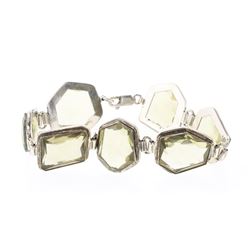 Vintage Citrine Link Bracelet