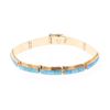 Image 1 : Vintage 14K Gold Opal Inlay Link Bracelet