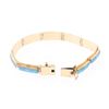 Image 2 : Vintage 14K Gold Opal Inlay Link Bracelet