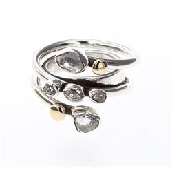 Vintage Lilly Barrack Sterling Silver & 14K Gold Quartz