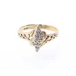 Vintage 10K Gold & Moissanite Earrings