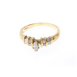Vintage 10K Gold & Moissanite Ring