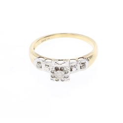 Vintage 10K Gold & Moissanite Ring