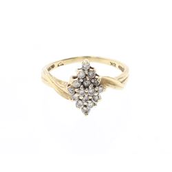 Vintage 10K Gold & Moissanite Ring