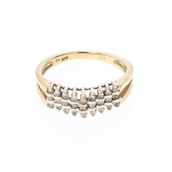 Vintage 10K Gold & Diamond Ring
