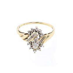 Vintage 10K Gold & Diamond Ring