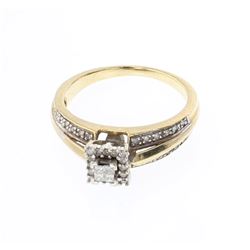 Vintage 10K Gold & Diamond Ring