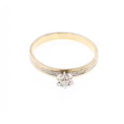 Vintage 10K Gold & Diamond Ring