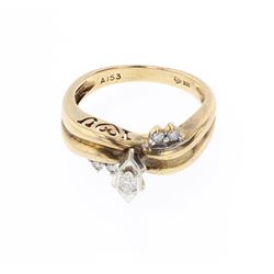 Vintage 10K Gold & Diamond Ring