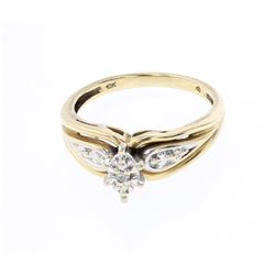Vintage 10K Gold & Diamond Ring
