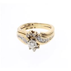 Vintage 10K Gold & Diamond Ring