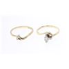 Vintage 14K Gold & Moissanite Rings Set