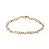 Vintage 14K Gold & Diamonds Link Bracelet