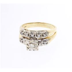 Vintage 14K Gold & Diamonds Ring