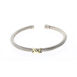 David Yurman Sterling Silver & 18K Gold Classic Cable