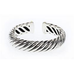 David Yurman Sterling Silver & 18k Gold Clasp Cuff